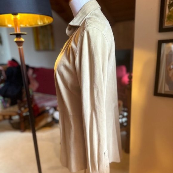 FACONNABLE Beige Suede Button Down Shirt Jacket – XS - Picture 5 of 13